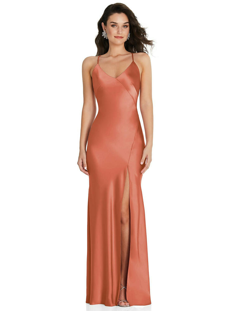 Slip Dress with Front Slit by After Six 