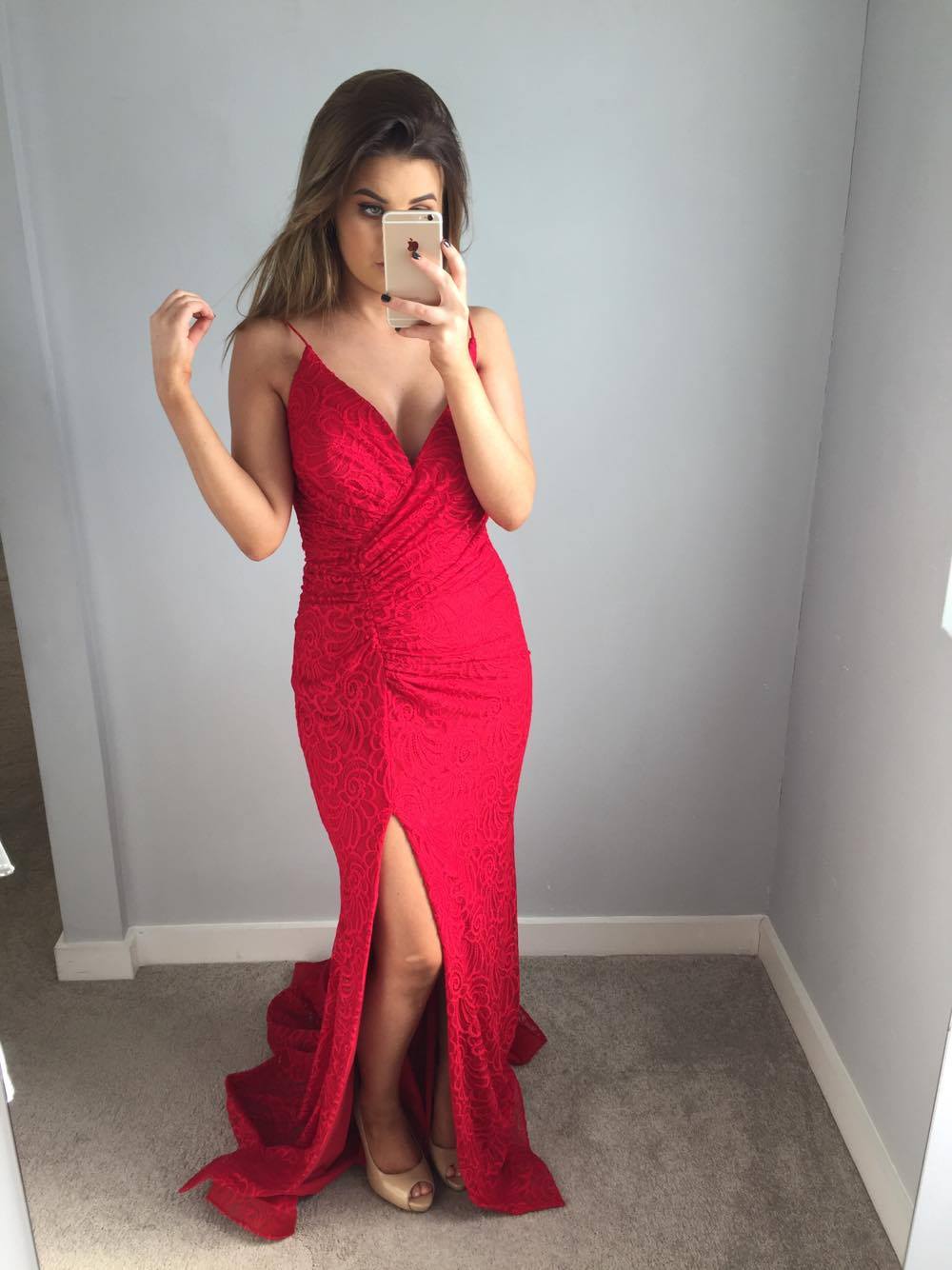 Olivia dress red formal