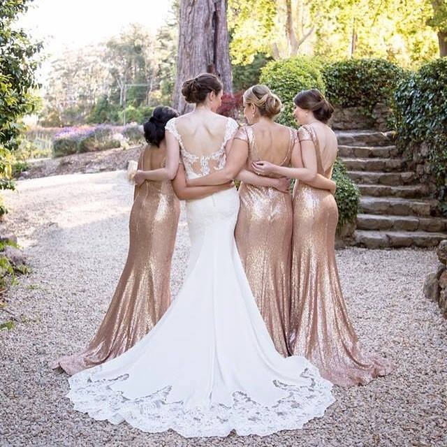 Gold Bridesmaid Dresses | Gold Tight Bodycon Prom Dress