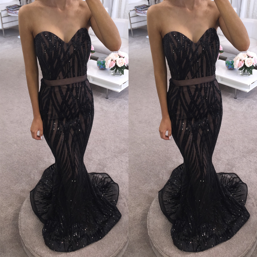 Sequin Formal Dress Black Bridesmaids Dresses Jadore JX039 Marilyn