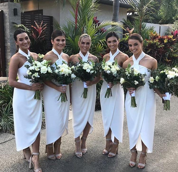 Knot Draped Dress White Bridesmaids Dresses Shona Joy Bridesmaids Online Afterpay Sydney Melbourne