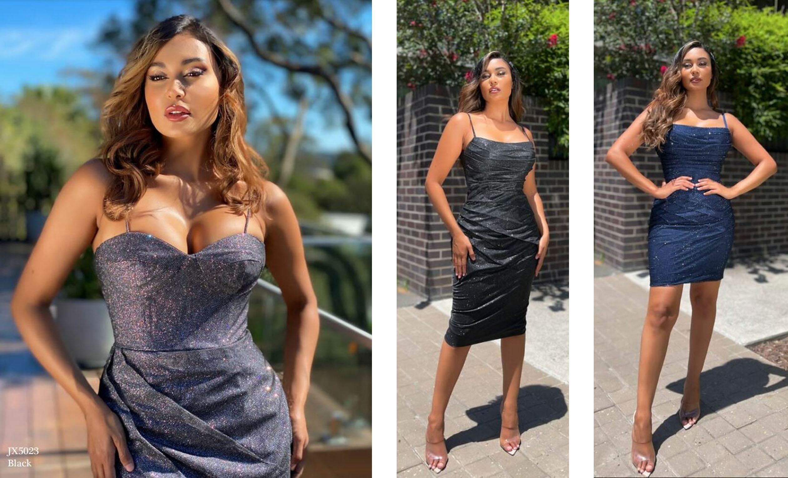 Jadore Evening New Arrivals Holographic Glitter Cocktail Dress Party Dress School Formal Dress at Fashionably Yours