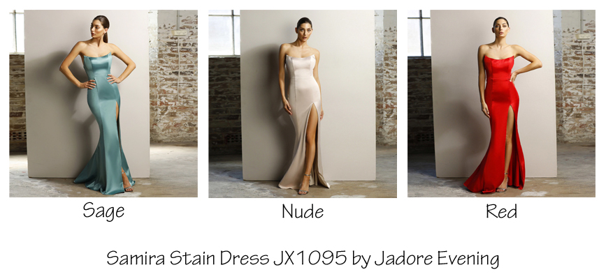 Samira Satin Strapless Dress (JX1095) by Jadore Evening Formal Dresses Aus