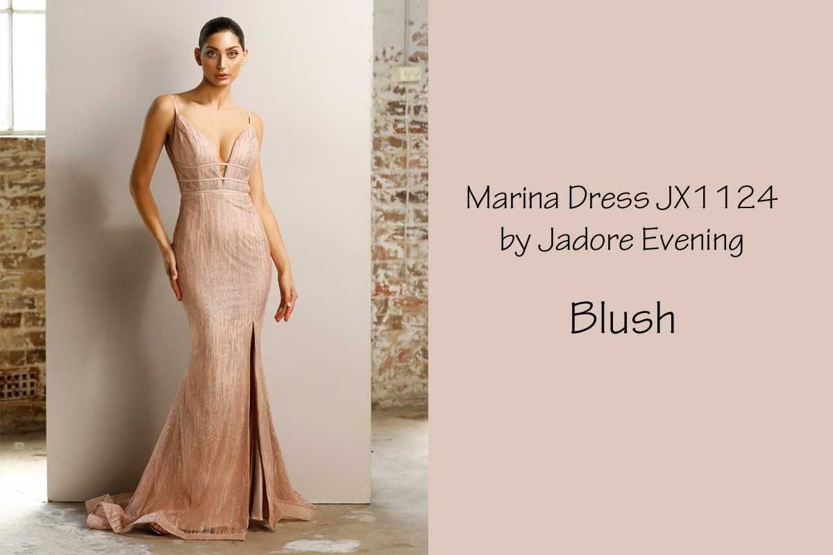 Marina Dress JX1124 Jadore Evening Bridesmaids Formal School Formal Blush