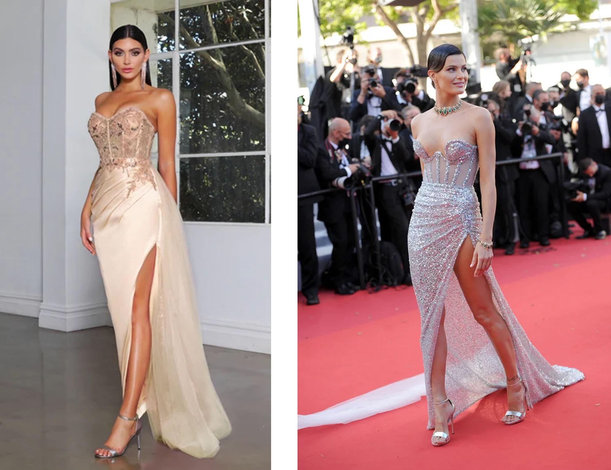 2021 Cannes Red Carpet Online Australia at Fashionably Yours: Jadore's Kara Dress JX4074 vs Isabeli Fontana in Rami Kadi