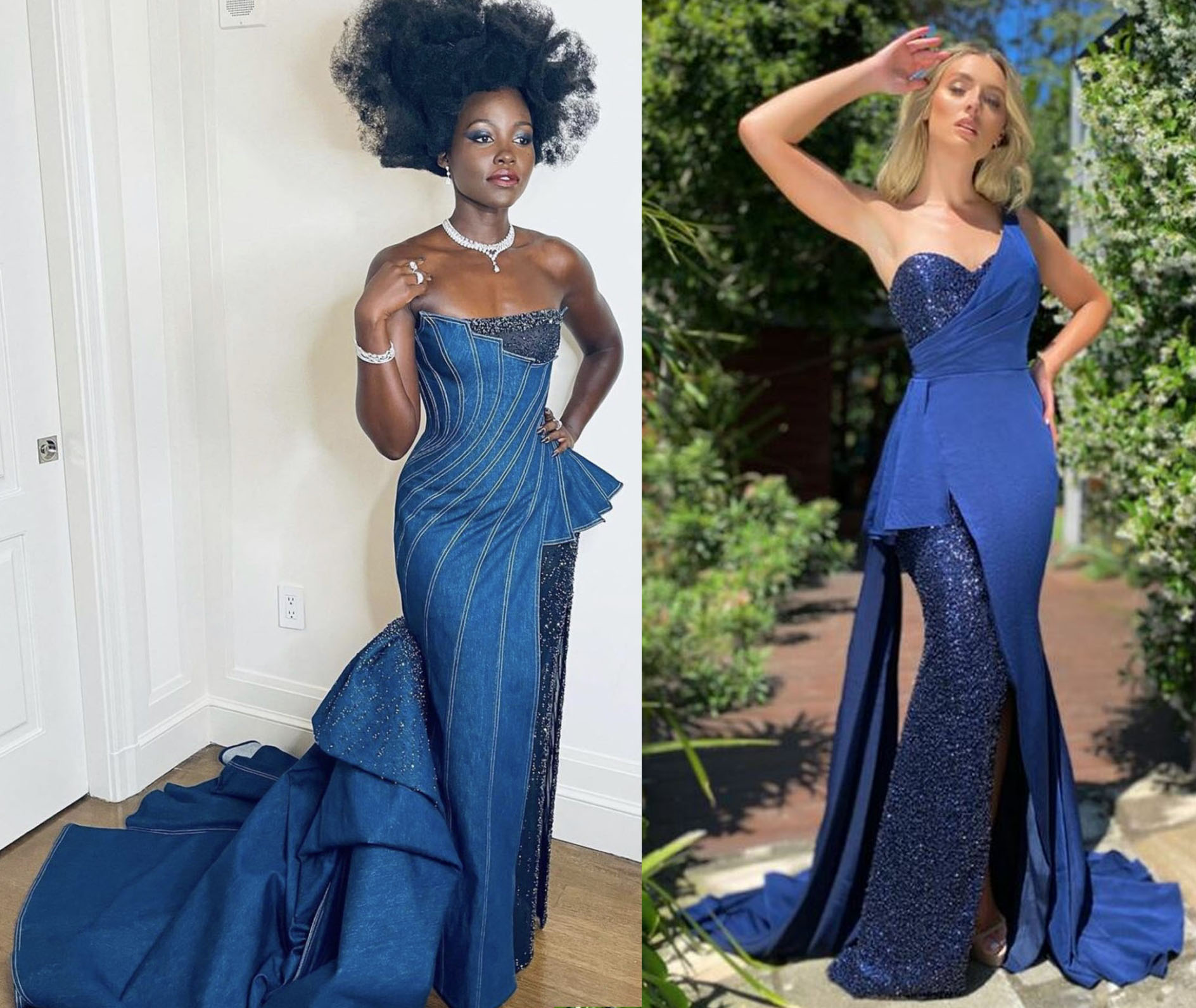 Lupita Nyong'o in Versave Met Gala 2021 & Nia Jx5009 Sequin Gown by Jadore Evening at Fashionably Yours