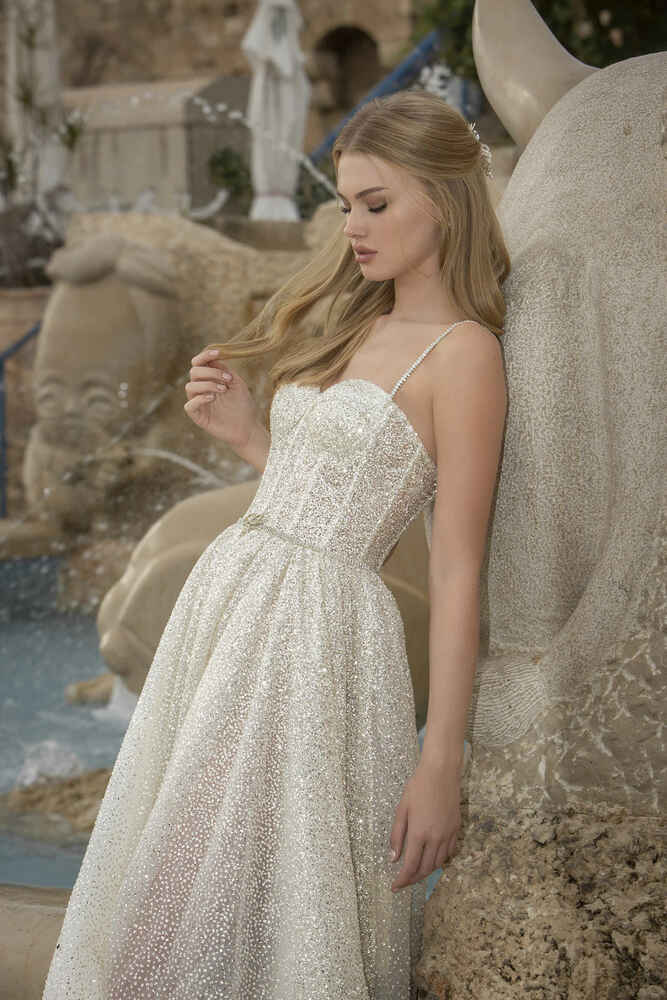 Magic Bustier Corset Sparkle Wedding Gown by Dovita Bridal - Fantasy Wedding Dresses Online Australia at Fashionably Yours Bridal
