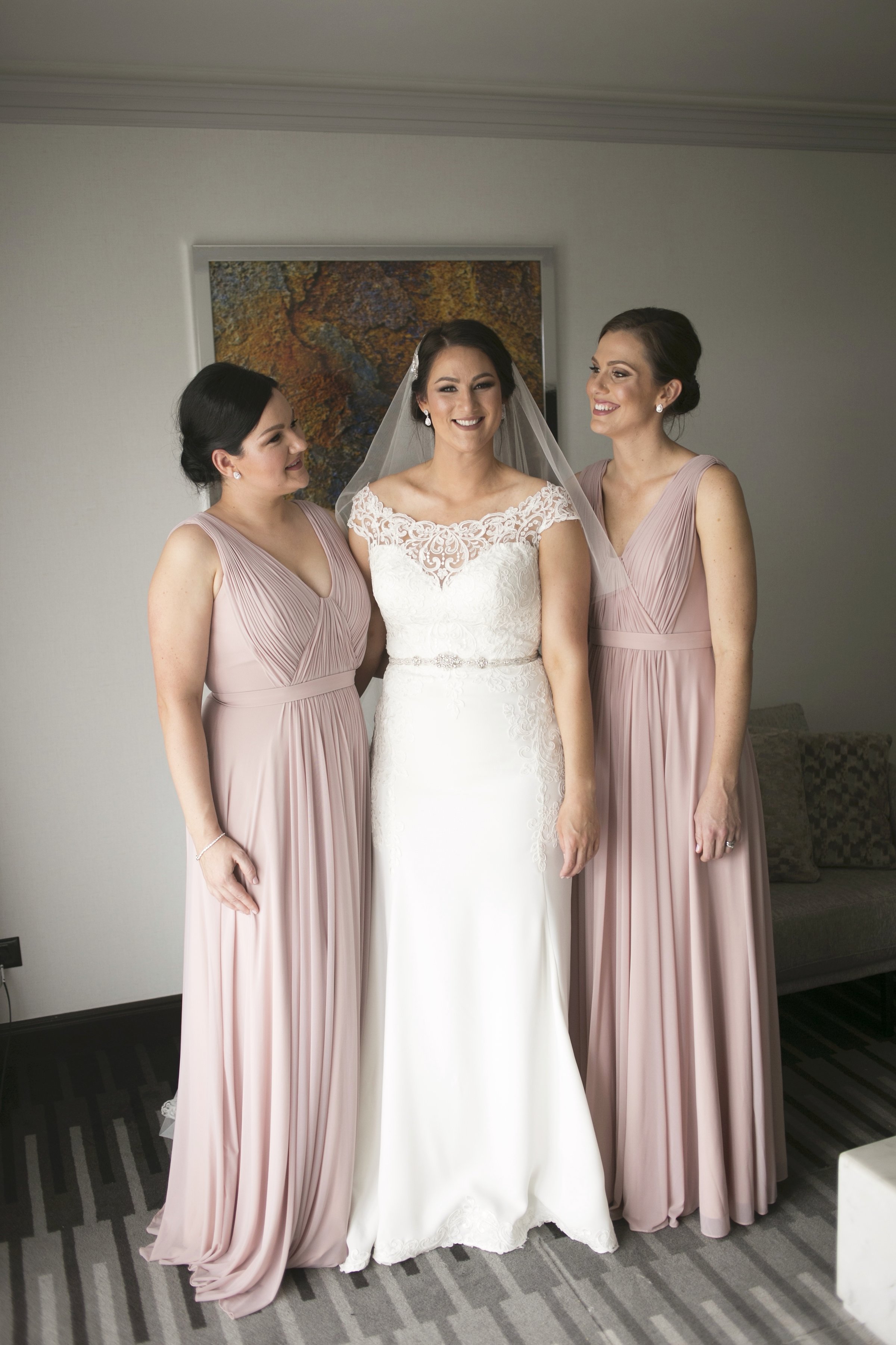 dusty pink bridesmaid dresses