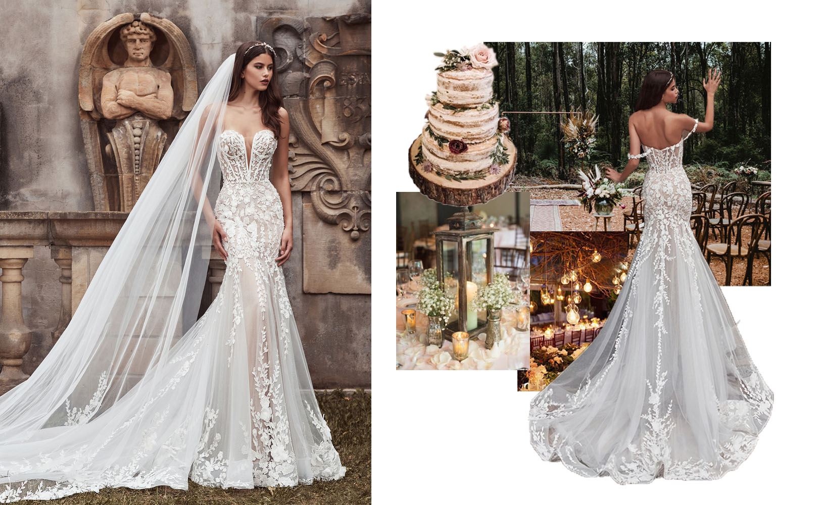 Rustic Wedding in Lilia Mermaid Wedding Dress by Calla Blanche 2021 at Fashionably Yours Bridal