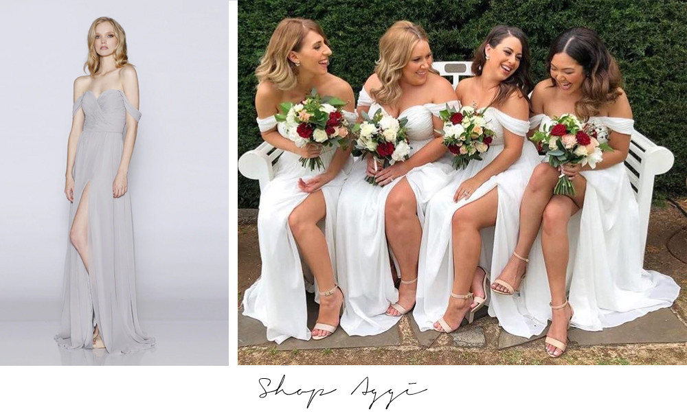 Aggi LD1073 Les Demoiselle White Bridesmaid Dresses Australia Sydney Melbourne Adelaide Perth Brisbane Afterpay