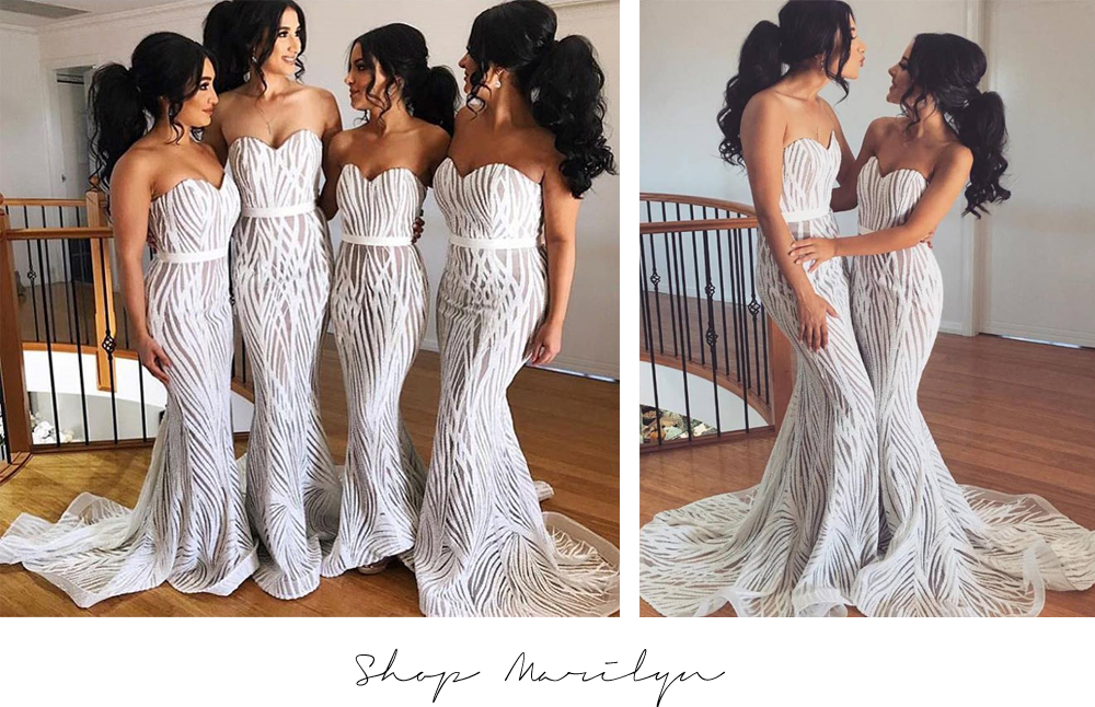 JX039 Marilyn Jadore White Bridesmaid Dresses Australia Sydney Melbourne Adelaide Perth Brisbane Afterpay