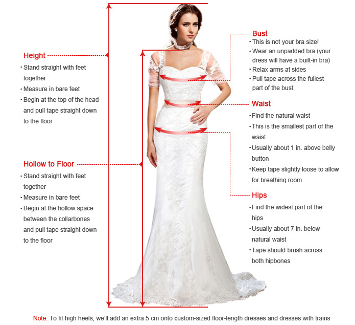 Wedding Dress Measurement Chart