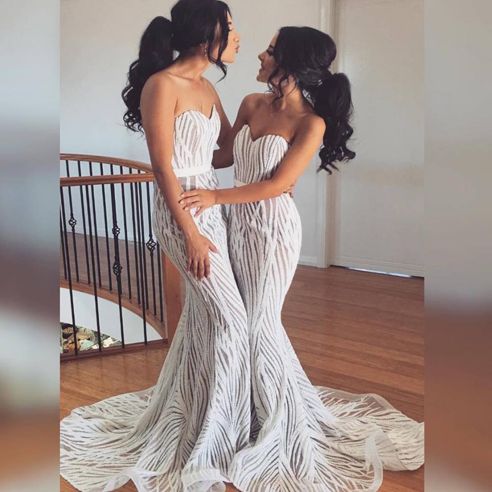 Marilyn JX039 Jadore White Bridesmaid Dresses Sequin Formal Dress Online Afterpay Sydney