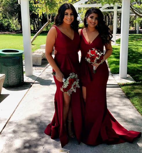 Sansa Gown Burgundy by Portia & Scarlett Bridesmaids Dresses Online Australia 