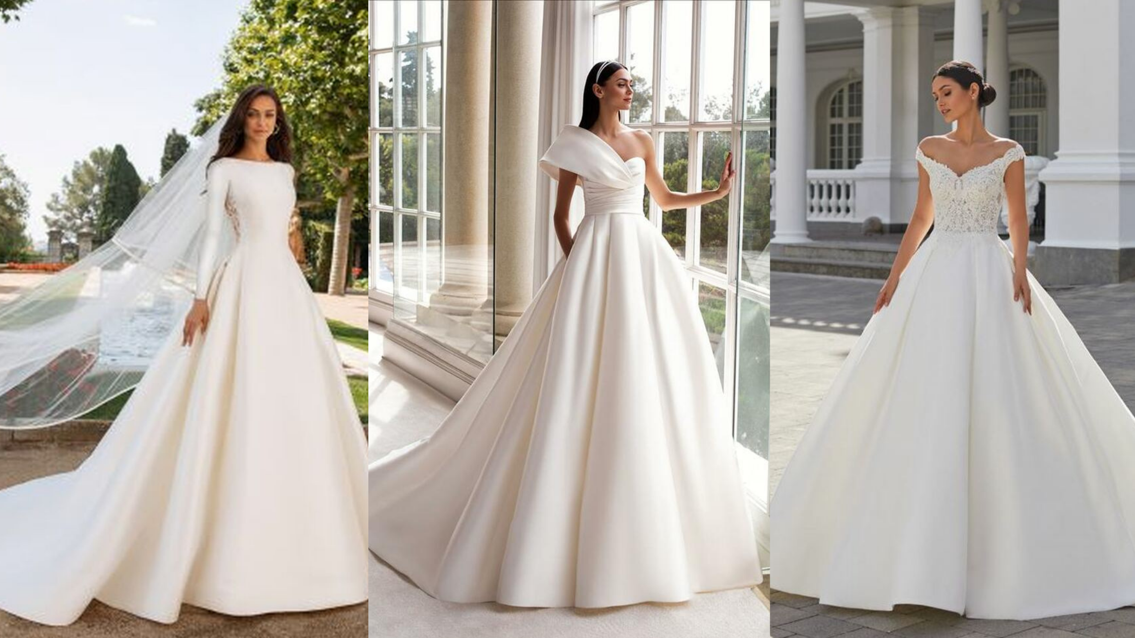 Evening & Wedding dresses made of Mesh Fabric Material